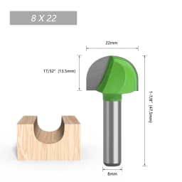 LAVIE 1pc 8mm Shank Ball Nose End Mill Round Nose Cove CNC Milling Bit Radius Core Box Solid Carbide Router Bit Tools C08042