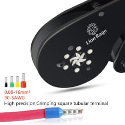 Tubular Terminal Crimping Tool Small Pliers HSC12 16-6 Large Terminal Precision Electrical Fixture Kit 0.08-16mm ²/ 30-5AWG