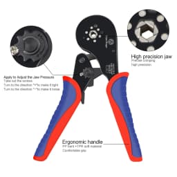 Tubular Terminal Crimping Tool Small Pliers HSC12 16-6 Large Terminal Precision Electrical Fixture Kit 0.08-16mm ²/ 30-5AWG