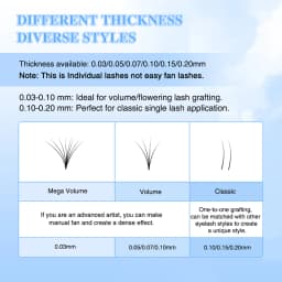 AGUUD 8-25mm Classic Eyelashes Extensions Long Lash Faux Mink Russian 20-25mm Mix Individual Lash Russian Silk Lower Lash Cilios