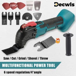 170W Electric Cordless Oscillator, 6-Gear Settings, 5000-20000r/Min, for Sawing/Cutting/Shoveling, For 18V/21V Makita Battery