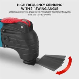 170W Electric Cordless Oscillator, 6-Gear Settings, 5000-20000r/Min, for Sawing/Cutting/Shoveling, For 18V/21V Makita Battery