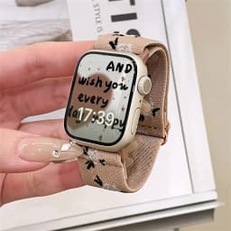 Korea Retro Nylon Flower Elasticity Band For Apple Watch 49mm 38 40 41mm Correa Cute Strap For iWatch Series Ultra 2 9 8 7 SE 6