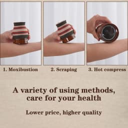 Moxa Therapy Warm Massager Clay Gua Sha Scraper Cup Ceramic Moxibustion Jar Muscle Relax Body Relaxation Natural Wild Wormwood