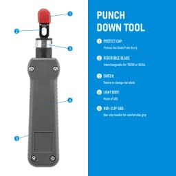 110/88/66 Punch Down Tool Multifunction Krone Type IDC/Network Wire Cat5 & Telephone Insertion Impact Terminal Tools