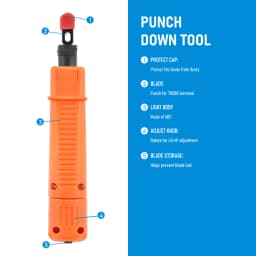 110/88/66 Punch Down Tool Multifunction Krone Type IDC/Network Wire Cat5 & Telephone Insertion Impact Terminal Tools