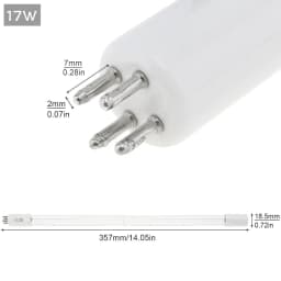 G10q 8W 10W 15W 17W UV Sterilizer Lamp Light Ultraviolet Filter with Straight Pipe and Single Ended 4 Needle for Air Equipment