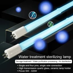 G10q 8W 10W 15W 17W UV Sterilizer Lamp Light Ultraviolet Filter with Straight Pipe and Single Ended 4 Needle for Air Equipment