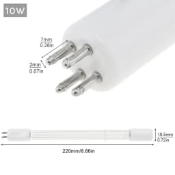 G10q 8W 10W 15W 17W UV Sterilizer Lamp Light Ultraviolet Filter with Straight Pipe and Single Ended 4 Needle for Air Equipment