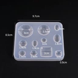 SNASAN Cute Beads Cube Triangle Silicone Mold For Jewelry Earrings Pendant Making Resin UV Epoxy Resin Molds Crafts DIY Tool
