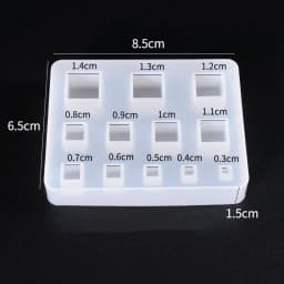 SNASAN Cute Beads Cube Triangle Silicone Mold For Jewelry Earrings Pendant Making Resin UV Epoxy Resin Molds Crafts DIY Tool