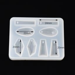 SNASAN Cute Beads Cube Triangle Silicone Mold For Jewelry Earrings Pendant Making Resin UV Epoxy Resin Molds Crafts DIY Tool