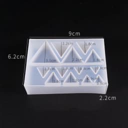 SNASAN Cute Beads Cube Triangle Silicone Mold For Jewelry Earrings Pendant Making Resin UV Epoxy Resin Molds Crafts DIY Tool
