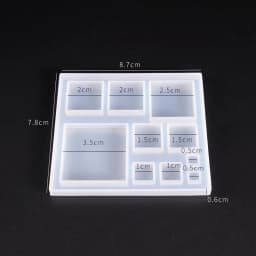 SNASAN Cute Beads Cube Triangle Silicone Mold For Jewelry Earrings Pendant Making Resin UV Epoxy Resin Molds Crafts DIY Tool
