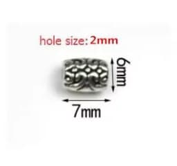 20Pcs/Lot Tibetan Antique Silver Carved Tube Spacer Beads/Metal Loose Bead Charms for Bracelet DIY Jewelry Making Accessories