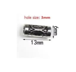 20Pcs/Lot Tibetan Antique Silver Carved Tube Spacer Beads/Metal Loose Bead Charms for Bracelet DIY Jewelry Making Accessories