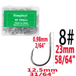 100pcs/1box Fishing Hooks Set High Carbon Steel Single Fishhook Fly Fishing Jip Barbed Carp Hooks Sea Tackle Accessories Tool
