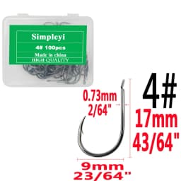 100pcs/1box Fishing Hooks Set High Carbon Steel Single Fishhook Fly Fishing Jip Barbed Carp Hooks Sea Tackle Accessories Tool
