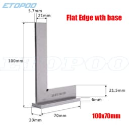 90 Degree Flat Edge Square Carpenter Square Bladed Try Square Angle Square L-shaped Carpenter's Ruler Marking Gauge Carpenter