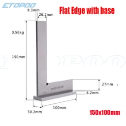 90 Degree Flat Edge Square Carpenter Square Bladed Try Square Angle Square L-shaped Carpenter's Ruler Marking Gauge Carpenter