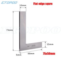 90 Degree Flat Edge Square Carpenter Square Bladed Try Square Angle Square L-shaped Carpenter's Ruler Marking Gauge Carpenter
