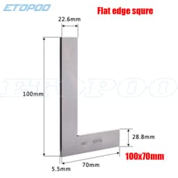 90 Degree Flat Edge Square Carpenter Square Bladed Try Square Angle Square L-shaped Carpenter's Ruler Marking Gauge Carpenter