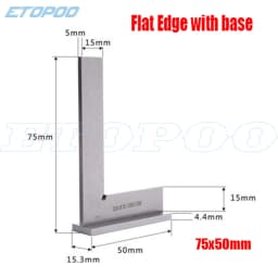 90 Degree Flat Edge Square Carpenter Square Bladed Try Square Angle Square L-shaped Carpenter's Ruler Marking Gauge Carpenter