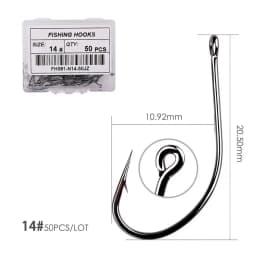 50/10pcs Box High Carbon Maruseigo Fishing Hook Fish Jig Hook Japan Carp Hook Fishing Circle Hooks Fly Fishing Tackle