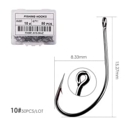 50/10pcs Box High Carbon Maruseigo Fishing Hook Fish Jig Hook Japan Carp Hook Fishing Circle Hooks Fly Fishing Tackle
