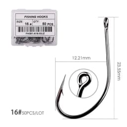 50/10pcs Box High Carbon Maruseigo Fishing Hook Fish Jig Hook Japan Carp Hook Fishing Circle Hooks Fly Fishing Tackle