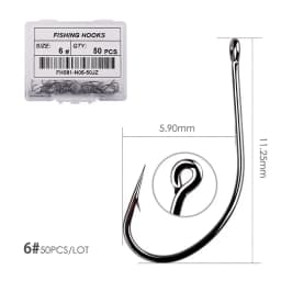 50/10pcs Box High Carbon Maruseigo Fishing Hook Fish Jig Hook Japan Carp Hook Fishing Circle Hooks Fly Fishing Tackle