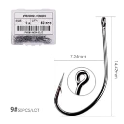 50/10pcs Box High Carbon Maruseigo Fishing Hook Fish Jig Hook Japan Carp Hook Fishing Circle Hooks Fly Fishing Tackle