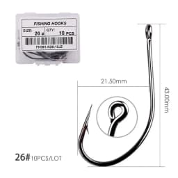 50/10pcs Box High Carbon Maruseigo Fishing Hook Fish Jig Hook Japan Carp Hook Fishing Circle Hooks Fly Fishing Tackle