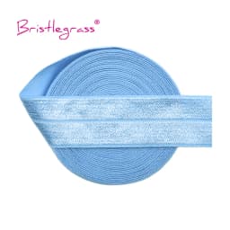 BRISTLEGRASS 2 5 10 Yard 1" 25mm Solid Shiny FOE Fold Over Elastics Spandex Satin Band Headband Underwear Dress Sewing Lace Trim