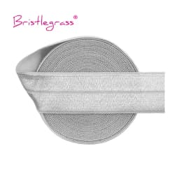 BRISTLEGRASS 2 5 10 Yard 1" 25mm Solid Shiny FOE Fold Over Elastics Spandex Satin Band Headband Underwear Dress Sewing Lace Trim