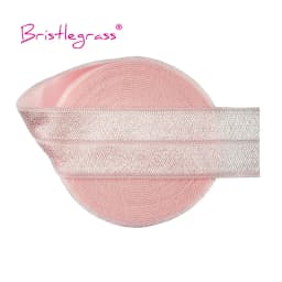 BRISTLEGRASS 2 5 10 Yard 1" 25mm Solid Shiny FOE Fold Over Elastics Spandex Satin Band Headband Underwear Dress Sewing Lace Trim