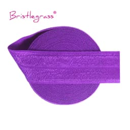 BRISTLEGRASS 2 5 10 Yard 1" 25mm Solid Shiny FOE Fold Over Elastics Spandex Satin Band Headband Underwear Dress Sewing Lace Trim