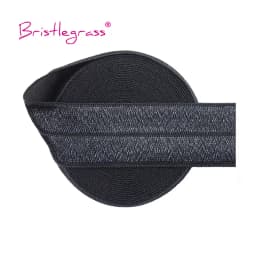 BRISTLEGRASS 2 5 10 Yard 1" 25mm Solid Shiny FOE Fold Over Elastics Spandex Satin Band Headband Underwear Dress Sewing Lace Trim