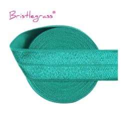 BRISTLEGRASS 2 5 10 Yard 1" 25mm Solid Shiny FOE Fold Over Elastics Spandex Satin Band Headband Underwear Dress Sewing Lace Trim