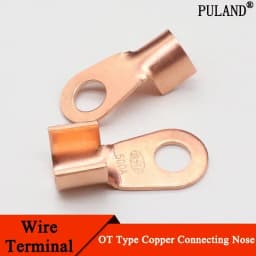 Copper Battery Cable Connector Terminal Open Lugs Wire Terminals Crimp Splice OT Type 3A 5A 10A 20A 30A 40A 50A 60A 80A