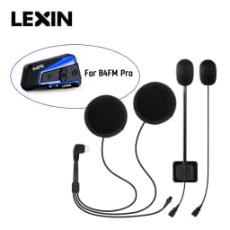 Lexin Brand Moto Intercom Headset and Metal Clip Accessories for LX-B4FM Pro Bluetooth Headset Intercom Plug