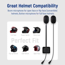 Lexin Brand Moto Intercom Headset and Metal Clip Accessories for LX-B4FM Pro Bluetooth Headset Intercom Plug