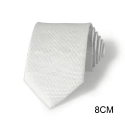 Wholesale Suit White Necktie Men Waterproof Polyester Material Wedding Gift Tie Male Solid Color Formal Neck Tie Accessories