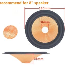 1PC Speaker Woofer Glass Fiber Cone 4/5/6.5/8 Inch Rubber Surround With Dust Cap Repair Kit For Home Theater Studio DIY System