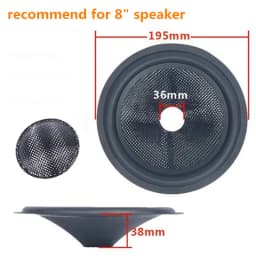 1PC Speaker Woofer Glass Fiber Cone 4/5/6.5/8 Inch Rubber Surround With Dust Cap Repair Kit For Home Theater Studio DIY System