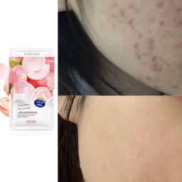7pcs Peach Niacinamide Sleeping Mask Shrink Pore Brush Mask Moisturizing Disposable Mask Skin Care Improve Roughness & Brighten