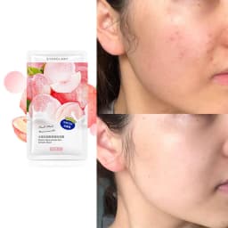 7pcs Peach Niacinamide Sleeping Mask Shrink Pore Brush Mask Moisturizing Disposable Mask Skin Care Improve Roughness & Brighten