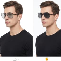 Photochromic Polarized Sunglasses Men Women Classic Pilot Chameleon Sun Glasses Fashion Change Color Fishing Eyeglasses