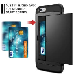 For iPhone SE 2020 Case SE2 Wallet Case Card Slot Holder Dual Layer Hard Cover For iPhone SE 2 2020 4.7 inch A2275 A2296 A2298
