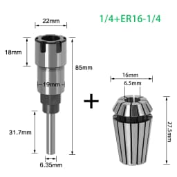 1/4" 8mm 1/2" Shank ER Router Bit Extension Rod Collet Engraving Machine Extension Milling Cutter for Wood